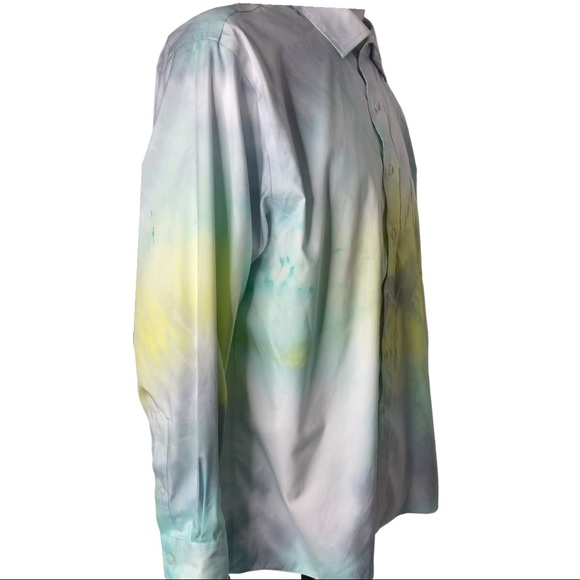 Upcycled Button Front Long Sleeve Tie Dye Shirt - Picture 5 of 5